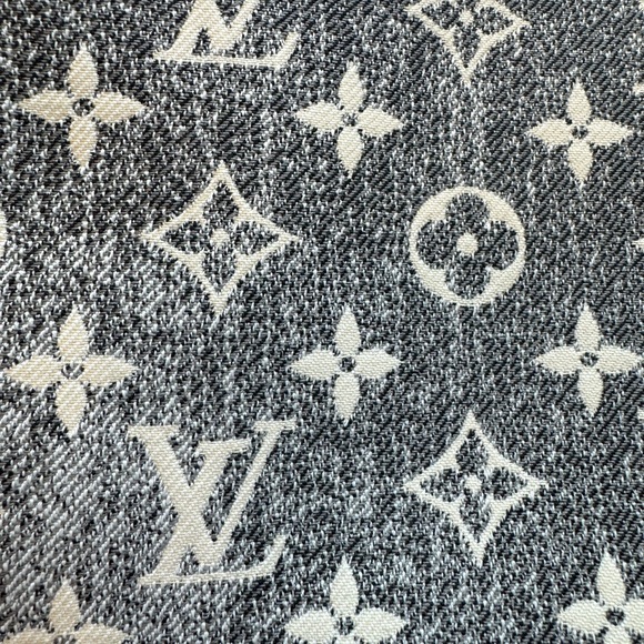 Louis Vuitton Gray Jacquard Denim Ombré Neverfull Pochette - Picture 2 of 7